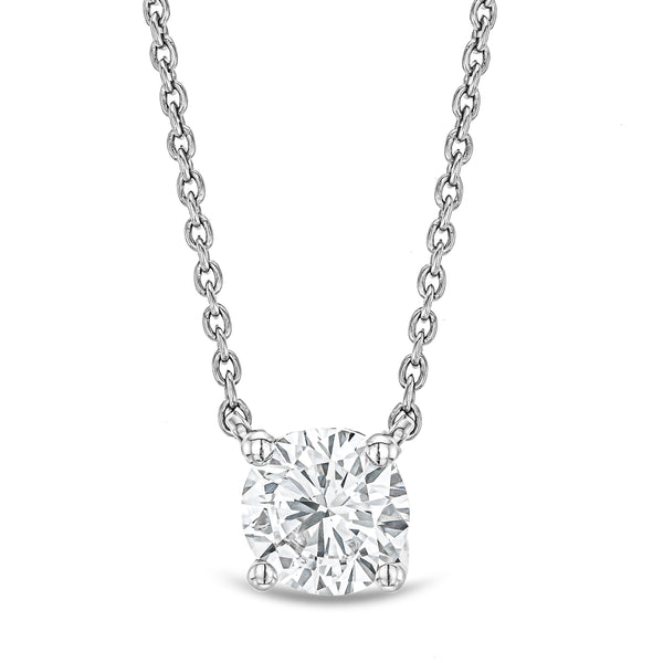 Wanderlust Floating Lab Diamond Solitaire Necklace 0.50ct H/SI in 9K White Gold